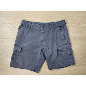 The North Face TNF Men's Size 36 Gray Cotton Ripstop Cargo 10” Shorts Flat Front